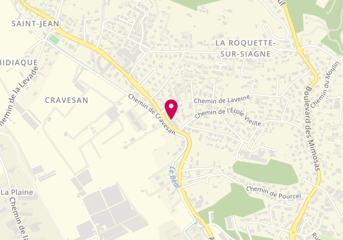 Plan de L'Atelier de Stelya, 520 avenue de la République, 06550 La Roquette-sur-Siagne