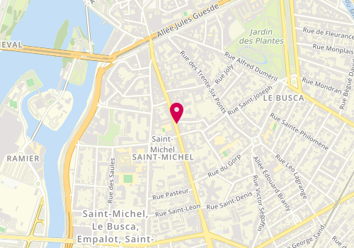 Plan de NB Institut. Coiffure, Cils et Uv, 80 grande Rue Saint-Michel, 31400 Toulouse