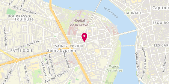Plan de Authentic St Cyprien Corner Coiffur, 51 Rue de la République, 31300 Toulouse