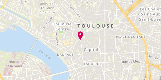Plan de Yj Coiffure, 21 Rue Sainte Ursule, 31000 Toulouse