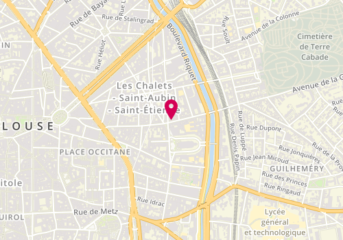 Plan de Les Garçons Coiffeurs, 60 Rue de la Colombette, 31000 Toulouse