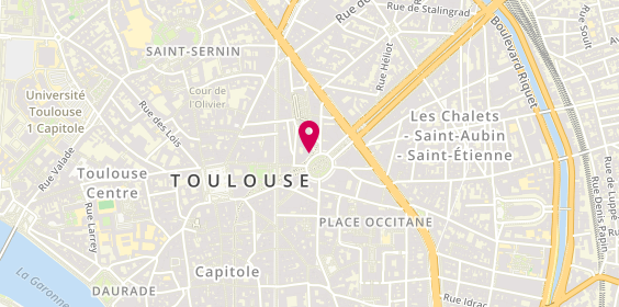 Plan de Jean Claude Aubry Shopping, 15 place du Président Thomas Wilson, 31000 Toulouse