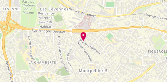 Plan de Arrais Coiffure, 15A Rue de la Figairasse, 34070 Montpellier