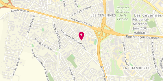 Plan de Anne Coiffure, 781 avenue de Monsieur Teste, 34070 Montpellier