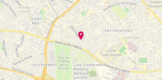 Plan de De Cruz Nadine, 160 Rue d'Alco, 34080 Montpellier