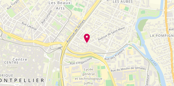 Plan de Julie's Coiffure, 266 avenue de Saint-Maur, 34000 Montpellier