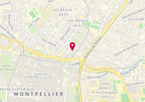 Plan de Coiffeur Chams, 16 Rue Bernard Délicieux, 34000 Montpellier