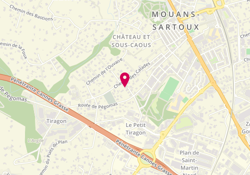 Plan de DUTILLEUL Martine, Route Departementale 209 568 Route Pégomas, 06370 Mouans-Sartoux