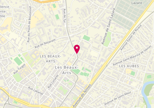 Plan de Lee Lou Coiffure, Bât A Résidence Eden parc 230 Rue Jeu de Mail des Abbés, 34000 Montpellier