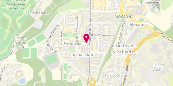 Plan de A.Z Coiffure, 18 Rue de Leyde, 34080 Montpellier