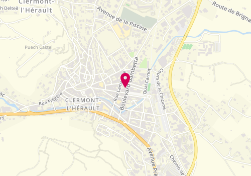 Plan de Marjorie Cherchi Coiffure, 31 Boulevard Gambetta, 34800 Clermont-l'Hérault
