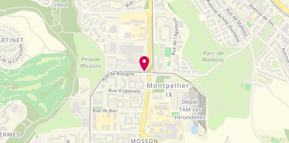 Plan de Amf Coiffure, 1 Centre Commercial Paillade 1, 34080 Montpellier