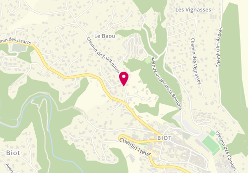 Plan de Krea-Tifs Riviera, 148 Chemin Saint Julien, 06410 Biot