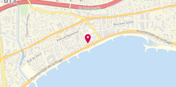 Plan de Thomas Coiffure, 59 promenade de la Plage, 06800 Cagnes-sur-Mer