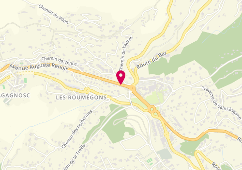 Plan de Mf Coiffure, 18 Route de Nice, 06740 Châteauneuf-Grasse
