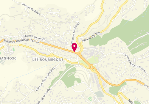 Plan de Selvini Coiffure et Barbier, 17 Route de Nice, 06740 Châteauneuf-Grasse