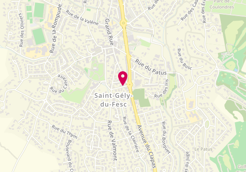 Plan de Les P'tits Barbiers, 38 Rue de l'Olivette, 34980 Saint-Gély-du-Fesc