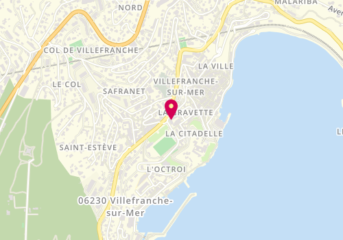 Plan de Passion coiffure BIBILONI Maurice villefranche, 1 avenue du Général de Gaulle, 06230 Villefranche-sur-Mer