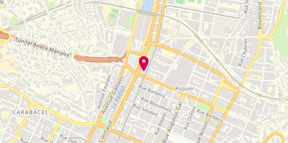 Plan de Rk Coiffure, 10 avenue de la République, 06300 Nice