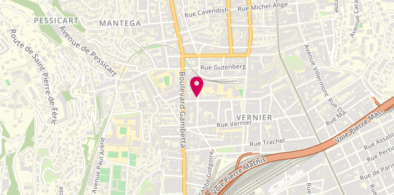 Plan de N G Coiffure, 46 Rue Clément Roassal, 06000 Nice