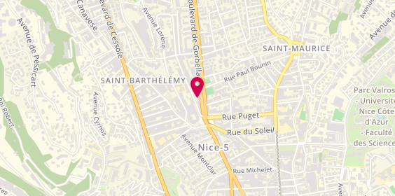 Plan de Coiffure Laurent, 7 Boulevard Gorbella, 06100 Nice
