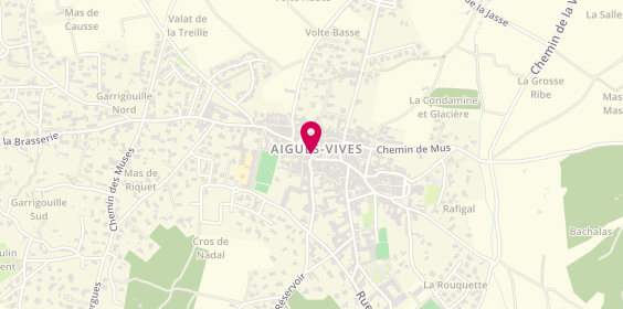Plan de Aux 24 Nuances, 2 Pl. Gaston Doumergue, 30670 Aigues-Vives