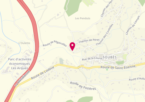 Plan de NAVARRO Catherine, 291 Route de Pegairolles, 34700 Soubès