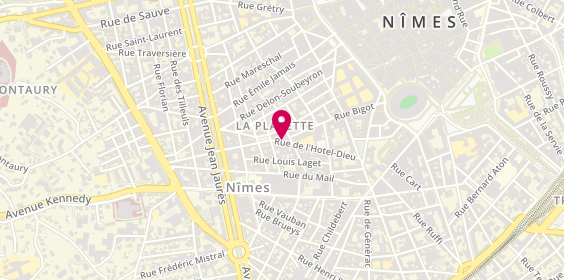 Plan de Actif's Coiffure, 14 Rue de l'Hôtel Dieu, 30900 Nîmes