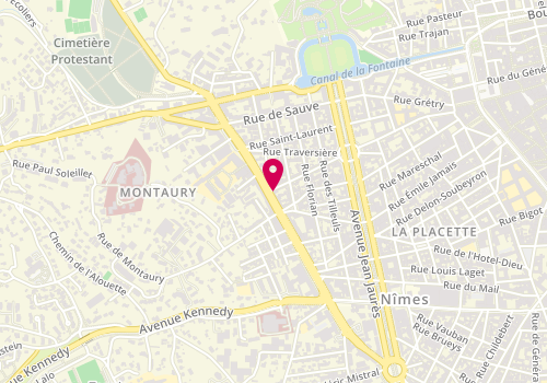 Plan de Hervé Maxime Coiffure, 48 avenue Georges Pompidou, 30900 Nîmes