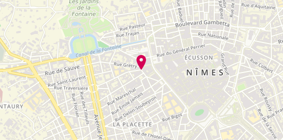 Plan de Mme DIAZ ANNE-MARIE, 6 Rue Racine, 30900 Nîmes