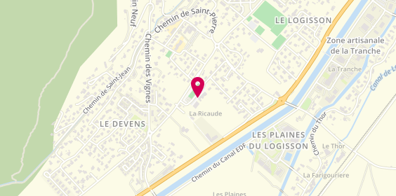 Plan de L'Atelier du Coiffeur, 10 place de la Ricaude, 04180 Villeneuve