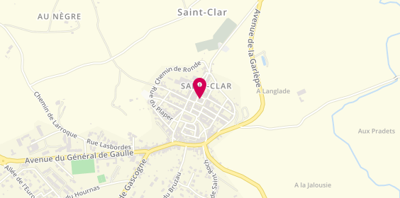 Plan de Sandy Diminu'tifs, Place de la Lomagne, 32380 Saint-Clar