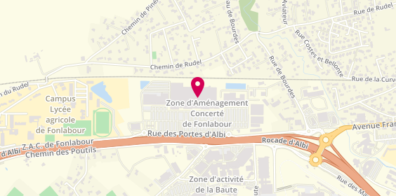 Plan de Pascal Coste, Zone Aménagement de Fonlabour Centre Commercial Les
Rue des Portes d'Albi, 81000 Albi