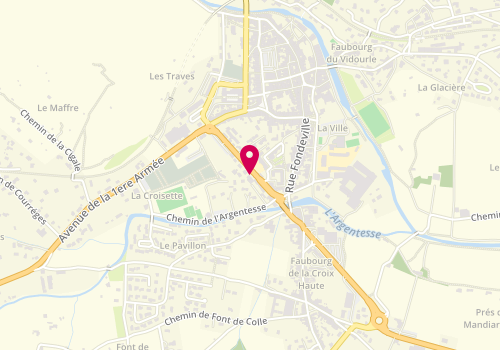 Plan de Mélanie Coiffure, 9 Bis Boulevard des Remparts, 30170 Saint-Hippolyte-du-Fort