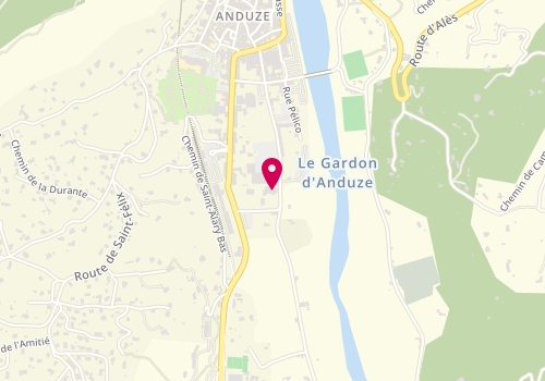 Plan de Nadege Coiffure, 18 Rue du Luxembourg, 30140 Anduze