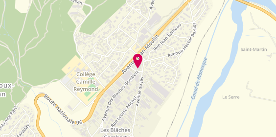 Plan de L'Instant Coiffure, Zone Commerciale Les
Avenue du Jas
Blaches Gombert, 04160 Château-Arnoux-Saint-Auban, France