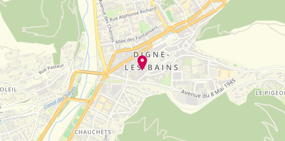 Plan de Eden Coiffure, 9 Rue Pied de Ville, 04000 Digne-les-Bains