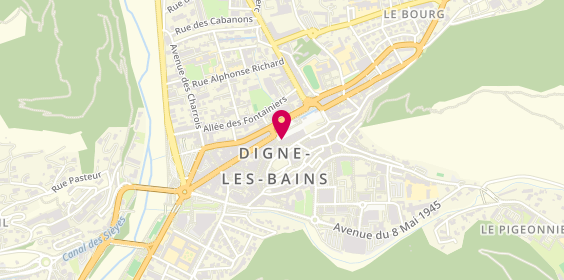 Plan de Tania Coiffure, 10 place Général de Gaulle, 04000 Digne-les-Bains
