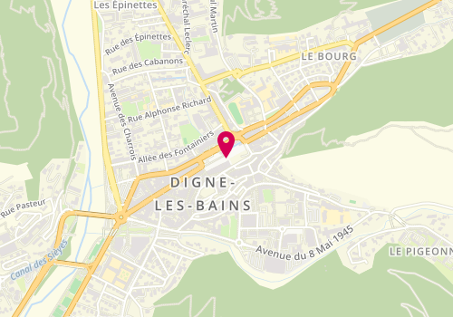 Plan de Zouhair Coiffure, Place General de Gaulle, 04000 Digne-les-Bains