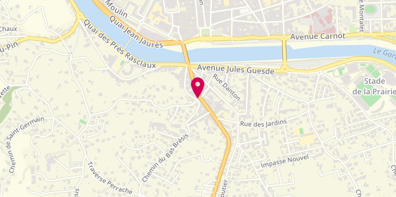 Plan de Rive Droite Coiffure, 30 Rue du Faubourg du Soleil, 30100 Alès