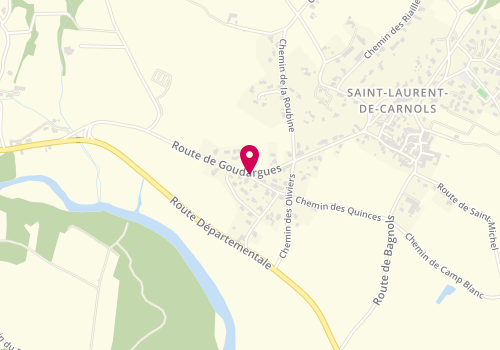 Plan de La Bulle du Bien Etre, 144 chemin des Écoliers, 30200 Saint-Laurent-de-Carnols