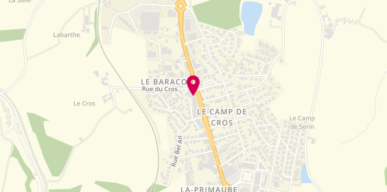 Plan de B G Coiffure, 55 avenue de Rodez, 12450 Luc-la-Primaube