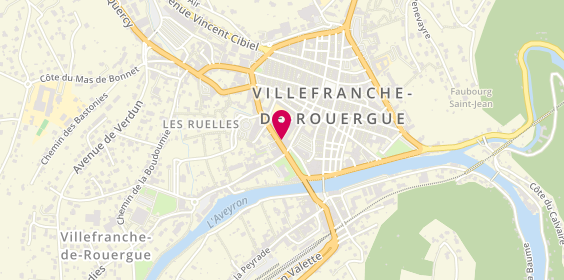 Plan de Le Coiffeur Corentin Bosc, 3 Boulevard Charles de Gaulle, 12200 Villefranche-de-Rouergue