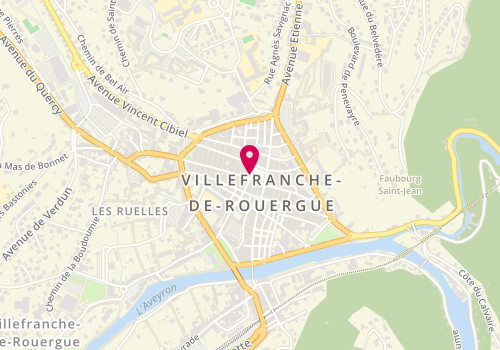 Plan de Mon Coiffeur Vegetal, 3 Arcades Alfonse de Poitiers, 12200 Villefranche-de-Rouergue