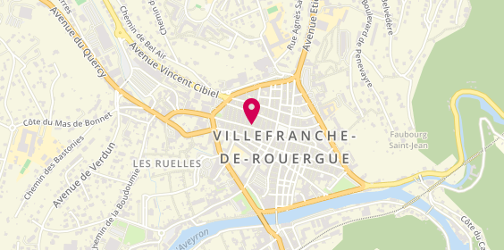 Plan de Elodie'coiff, 20 Rue Marcellin Fabre, 12200 Villefranche-de-Rouergue
