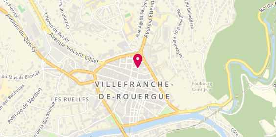 Plan de Evelyne Coiffure, Rue Claude Granier, 12200 Villefranche-de-Rouergue