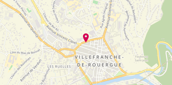 Plan de Coiffeur Barbier Peter Brugel, 41 Boulevard Haute Guyenne, 12200 Villefranche-de-Rouergue