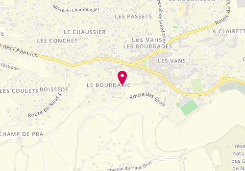 Plan de Lynda Coiffe Chez Vous, 3 Chemin Bourdaric, 07140 Les Vans