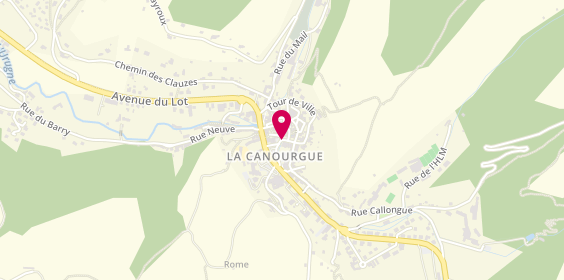 Plan de Isabelle Coiffure, 14 place du Pré Commun, 48500 La Canourgue