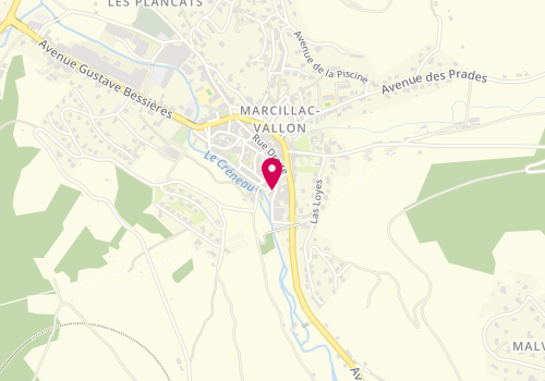 Plan de Chez Isabelle, 21 place Pierre Cailhol, 12330 Marcillac-Vallon